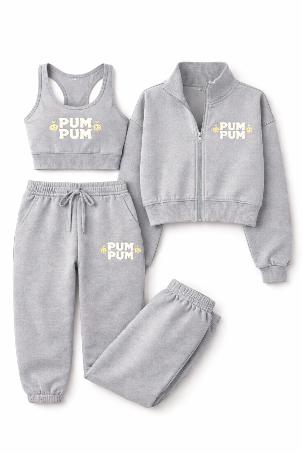 Three piece pump lounge wear
