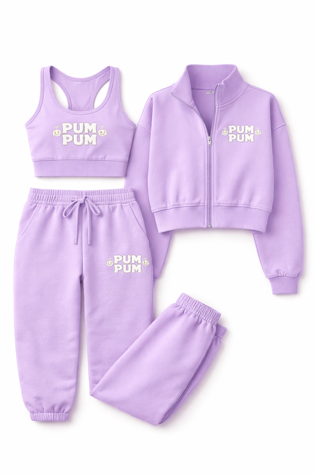 Three piece pump lounge wear