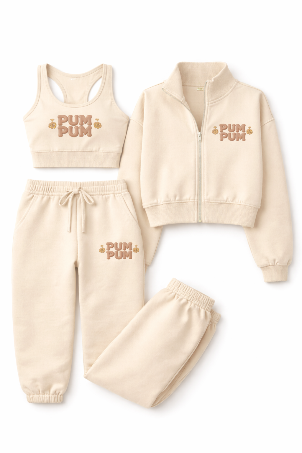 Three piece pump lounge wear