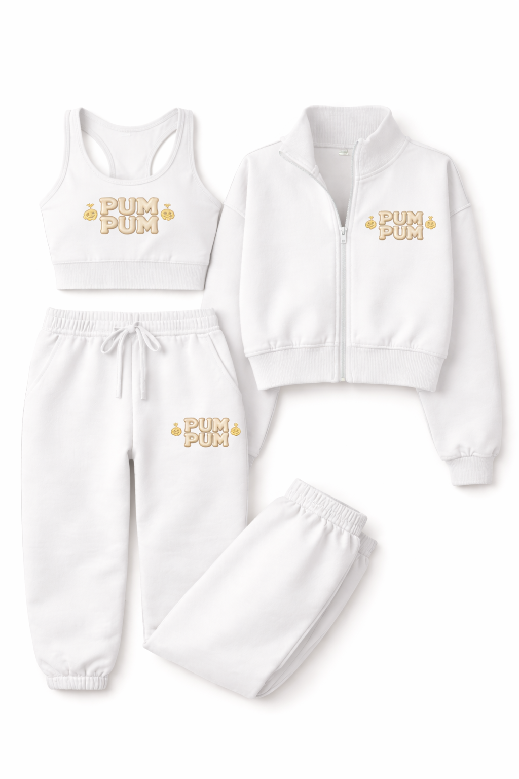 Three piece pump lounge wear